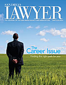 the cover of san diego lawyer